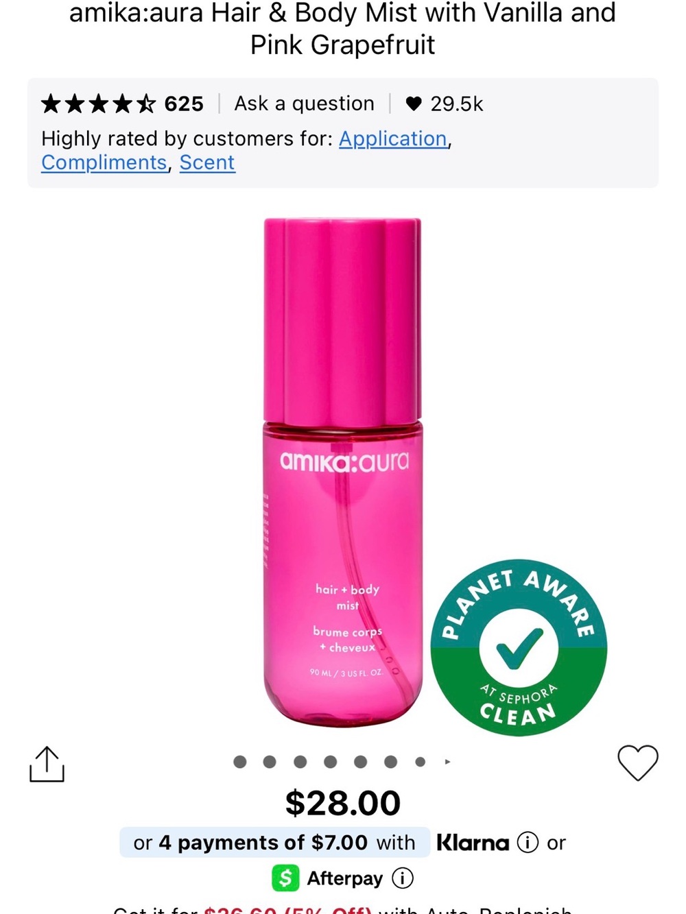 amika:aura Hair + Body Mist